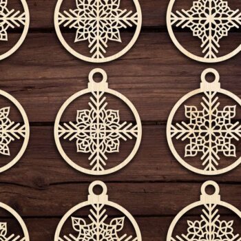 Intra απο ξύλο plywood 3mm-4mm πάχος Χριστουγεννιάτικο στολίδι Δίασταση 8x8 cm INTRAFABR-79667398 - Image 3