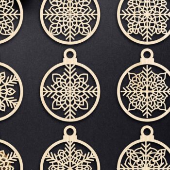 Intra απο ξύλο plywood 3mm-4mm πάχος Χριστουγεννιάτικο στολίδι Δίασταση 8x8 cm INTRAFABR-79667551 - Image 1