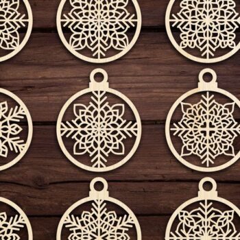 Intra απο ξύλο plywood 3mm-4mm πάχος Χριστουγεννιάτικο στολίδι Δίασταση 8x8 cm INTRAFABR-79667551 - Image 3