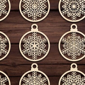 Intra απο ξύλο plywood 3mm-4mm πάχος Χριστουγεννιάτικο στολίδι Δίασταση 8x8 cm INTRAFABR-79667600 - Image 3