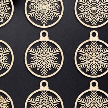 Intra απο ξύλο plywood 3mm-4mm πάχος Χριστουγεννιάτικο στολίδι Δίασταση 8x8 cm INTRAFABR-79667617 - Image 1