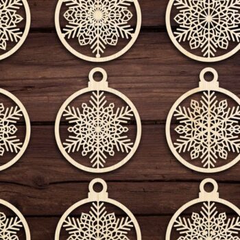 Intra απο ξύλο plywood 3mm-4mm πάχος Χριστουγεννιάτικο στολίδι Δίασταση 8x8 cm INTRAFABR-79667617 - Image 2