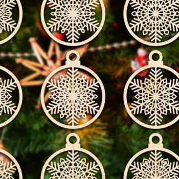 Intra απο ξύλο plywood 3mm-4mm πάχος Χριστουγεννιάτικο στολίδι Δίασταση 8x8 cm INTRAFABR-79667622 - Image 2