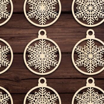 Intra απο ξύλο plywood 3mm-4mm πάχος Χριστουγεννιάτικο στολίδι Δίασταση 8x8 cm INTRAFABR-79667622 - Image 3