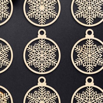 Intra απο ξύλο plywood 3mm-4mm πάχος Χριστουγεννιάτικο στολίδι Δίασταση 8x8 cm INTRAFABR-79667628 - Image 1