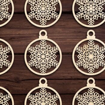 Intra απο ξύλο plywood 3mm-4mm πάχος Χριστουγεννιάτικο στολίδι Δίασταση 8x8 cm INTRAFABR-79667631 - Image 2