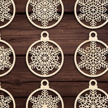 Intra απο ξύλο plywood 3mm-4mm πάχος Χριστουγεννιάτικο στολίδι Δίασταση 8x8 cm INTRAFABR-79667635 - Image 2