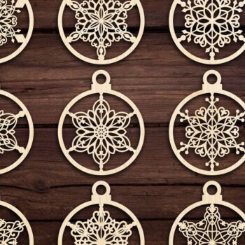 Intra απο ξύλο plywood 3mm-4mm πάχος Χριστουγεννιάτικο στολίδι Δίασταση 8x8 cm INTRAFABR-79667644 - Image 3