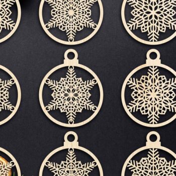 Intra απο ξύλο plywood 3mm-4mm πάχος Χριστουγεννιάτικο στολίδι Δίασταση 8x8 cm INTRAFABR-79668063 - Image 1