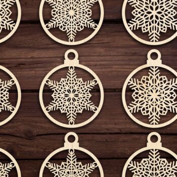 Intra απο ξύλο plywood 3mm-4mm πάχος Χριστουγεννιάτικο στολίδι Δίασταση 8x8 cm INTRAFABR-79668063 - Image 3