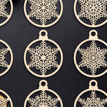 Intra απο ξύλο plywood 3mm-4mm πάχος Χριστουγεννιάτικο στολίδι Δίασταση 8x8 cm INTRAFABR-79668069 - Image 2