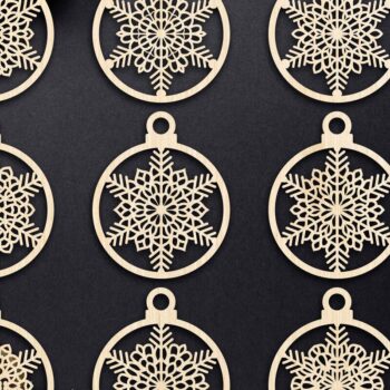 Intra απο ξύλο plywood 3mm-4mm πάχος Χριστουγεννιάτικο στολίδι Δίασταση 8x8 cm INTRAFABR-79668084 - Image 1