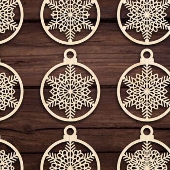 Intra απο ξύλο plywood 3mm-4mm πάχος Χριστουγεννιάτικο στολίδι Δίασταση 8x8 cm INTRAFABR-79668084 - Image 3