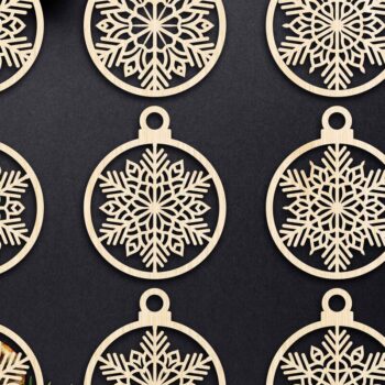 Intra απο ξύλο plywood 3mm-4mm πάχος Χριστουγεννιάτικο στολίδι Δίασταση 8x8 cm INTRAFABR-79279963 - Image 1