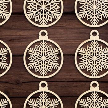 Intra απο ξύλο plywood 3mm-4mm πάχος Χριστουγεννιάτικο στολίδι Δίασταση 8x8 cm INTRAFABR-79279963 - Image 2