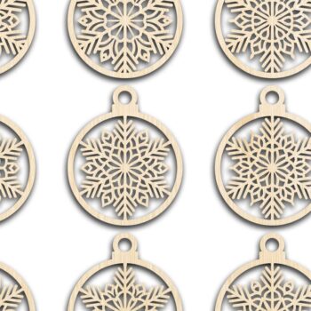 Intra απο ξύλο plywood 3mm-4mm πάχος Χριστουγεννιάτικο στολίδι Δίασταση 8x8 cm INTRAFABR-79279963 - Image 3