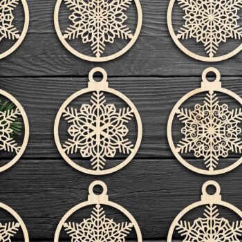 Intra απο ξύλο plywood 3mm-4mm πάχος Χριστουγεννιάτικο στολίδι Δίασταση 8x8 cm INTRAFABR-79668101 - Image 2