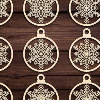 Intra απο ξύλο plywood 3mm-4mm πάχος Χριστουγεννιάτικο στολίδι Δίασταση 8x8 cm INTRAFABR-79668118 - Image 1