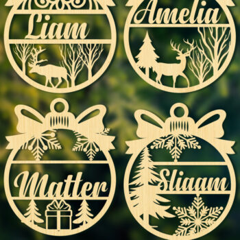 Intra απο ξύλο plywood 3mm-4mm πάχος Χριστουγεννιάτικο στολίδι Δίασταση 8x8 cm INTRAFABR-85853366 - Image 1