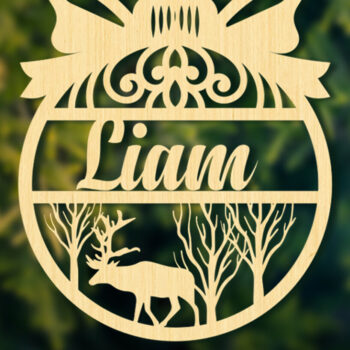 Intra απο ξύλο plywood 3mm-4mm πάχος Χριστουγεννιάτικο στολίδι Δίασταση 8x8 cm INTRAFABR-85853366 - Image 3