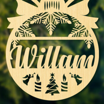 Intra απο ξύλο plywood 3mm-4mm πάχος Χριστουγεννιάτικο στολίδι Δίασταση 8x8 cm INTRAFABR-85853366 - Image 5