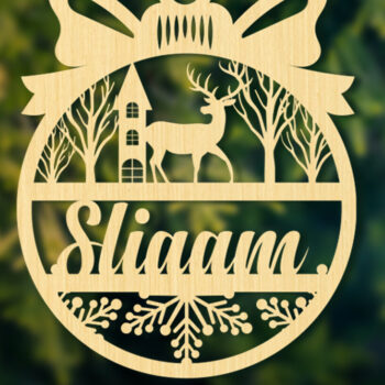 Intra απο ξύλο plywood 3mm-4mm πάχος Χριστουγεννιάτικο στολίδι Δίασταση 8x8 cm INTRAFABR-85853366 - Image 6