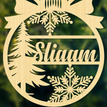 Intra απο ξύλο plywood 3mm-4mm πάχος Χριστουγεννιάτικο στολίδι Δίασταση 8x8 cm INTRAFABR-85853366 - Image 7