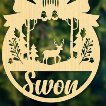 Intra απο ξύλο plywood 3mm-4mm πάχος Χριστουγεννιάτικο στολίδι Δίασταση 8x8 cm INTRAFABR-85853366 - Image 9