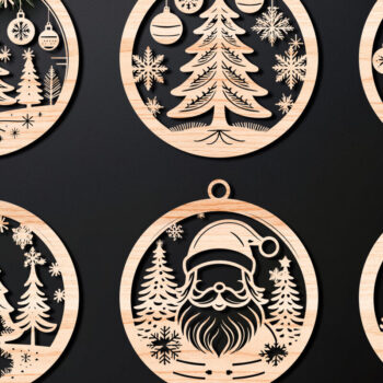 Intra απο ξύλο plywood 3mm-4mm πάχος Χριστουγεννιάτικο στολίδι Δίασταση 8x8 cm INTRAFABR-107636801 - Image 1