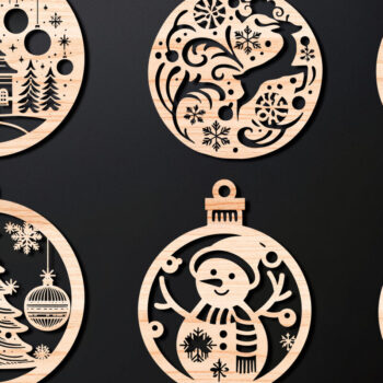 Intra απο ξύλο plywood 3mm-4mm πάχος Χριστουγεννιάτικο στολίδι Δίασταση 8x8 cm INTRAFABR-107636936 - Image 1