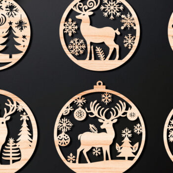 Intra απο ξύλο plywood 3mm-4mm πάχος Χριστουγεννιάτικο στολίδι Δίασταση 8x8 cm INTRAFABR-107636947 - Image 1