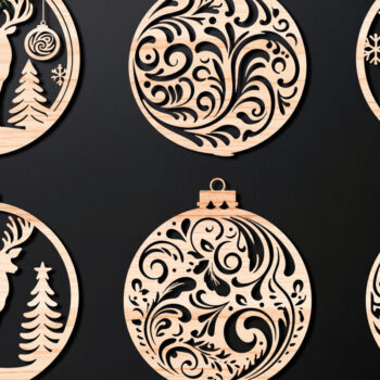 Intra απο ξύλο plywood 3mm-4mm πάχος Χριστουγεννιάτικο στολίδι Δίασταση 8x8 cm INTRAFABR-107636976 - Image 1