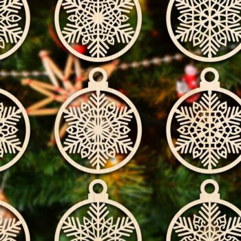 Intra απο ξύλο plywood 3mm-4mm πάχος Χριστουγεννιάτικο στολίδι Δίασταση 8x8 cm INTRAFABR-79665655 - Image 2