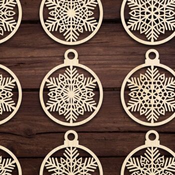 Intra απο ξύλο plywood 3mm-4mm πάχος Χριστουγεννιάτικο στολίδι Δίασταση 8x8 cm INTRAFABR-79665655 - Image 3