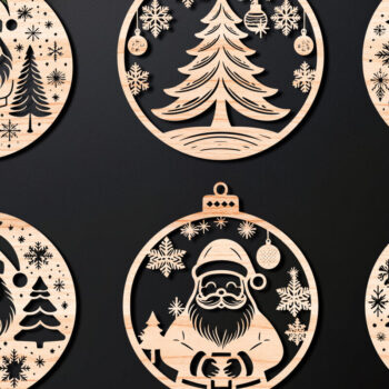 Intra απο ξύλο plywood 3mm-4mm πάχος Χριστουγεννιάτικο στολίδι Δίασταση 8x8 cm INTRAFABR-107636979 - Image 1