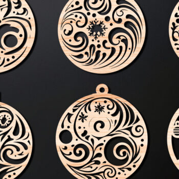 Intra απο ξύλο plywood 3mm-4mm πάχος Χριστουγεννιάτικο στολίδι Δίασταση 8x8 cm INTRAFABR-107636995 - Image 1