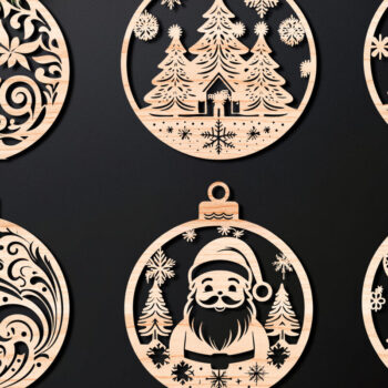 Intra απο ξύλο plywood 3mm-4mm πάχος Χριστουγεννιάτικο στολίδι Δίασταση 8x8 cm INTRAFABR-107637008 - Image 1