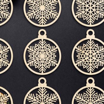 Intra απο ξύλο plywood 3mm-4mm πάχος Χριστουγεννιάτικο στολίδι Δίασταση 8x8 cm INTRAFABR-79665672 - Image 1