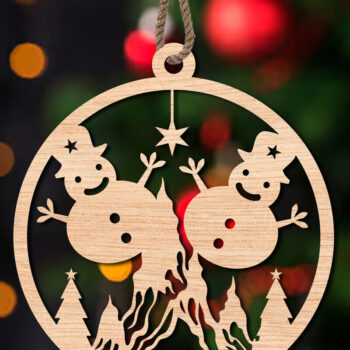 Intra απο ξύλο plywood 3mm-4mm πάχος Χριστουγεννιάτικο στολίδι Δίασταση 8x8 cm INTRAFABR-108702601 - Image 5