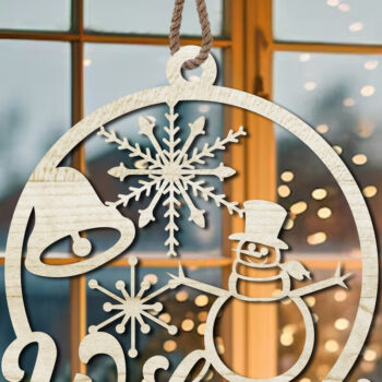 Intra απο ξύλο plywood 3mm-4mm πάχος Χριστουγεννιάτικο στολίδι Δίασταση 8x8 cm INTRAFABR-108702608 - Image 4