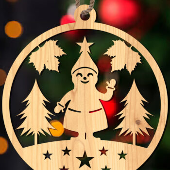 Intra απο ξύλο plywood 3mm-4mm πάχος Χριστουγεννιάτικο στολίδι Δίασταση 8x8 cm INTRAFABR-108886528 - Image 5