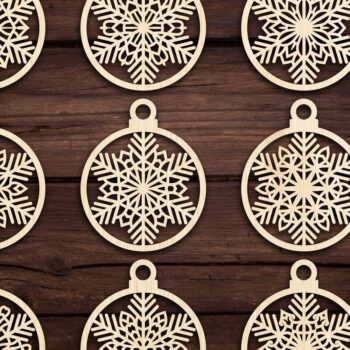 Intra απο ξύλο plywood 3mm-4mm πάχος Χριστουγεννιάτικο στολίδι Δίασταση 8x8 cm INTRAFABR-79666382 - Image 3