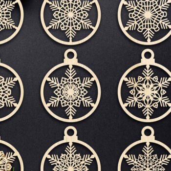 Intra απο ξύλο plywood 3mm-4mm πάχος Χριστουγεννιάτικο στολίδι Δίασταση 8x8 cm INTRAFABR-79666386 - Image 1