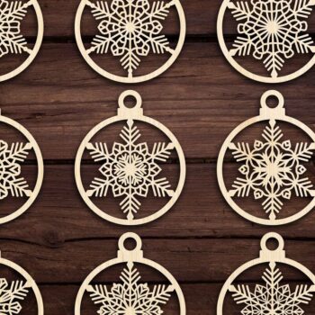 Intra απο ξύλο plywood 3mm-4mm πάχος Χριστουγεννιάτικο στολίδι Δίασταση 8x8 cm INTRAFABR-79666386 - Image 2