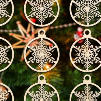 Intra απο ξύλο plywood 3mm-4mm πάχος Χριστουγεννιάτικο στολίδι Δίασταση 8x8 cm INTRAFABR-79666386 - Image 3