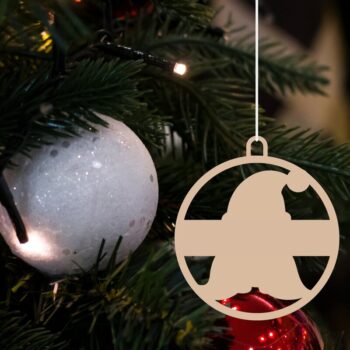 Intra απο ξύλο plywood 3mm-4mm πάχος Χριστουγεννιάτικο στολίδι Δίασταση 8x8 cm INTRAFABR-45784979 - Image 2