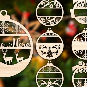 Intra απο ξύλο plywood 3mm-4mm πάχος Χριστουγεννιάτικο στολίδι με Bundle3 Δίασταση 8x8 cm INTRAFABR-76065952 - Image 1