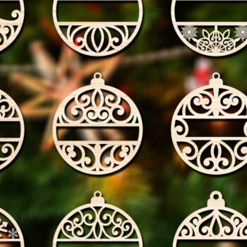 Intra απο ξύλο plywood 3mm-4mm πάχος Χριστουγεννιάτικο Στολίδι με Bundle4 Δίασταση 8x8 cm INTRAFABR-76786343 - Image 2