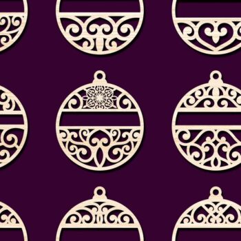 Intra απο ξύλο plywood 3mm-4mm πάχος Χριστουγεννιάτικο Στολίδι Bundle5 Δίασταση 8x8 cm INTRAFABR-76788478 - Image 2