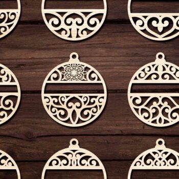 Intra απο ξύλο plywood 3mm-4mm πάχος Χριστουγεννιάτικο Στολίδι Bundle5 Δίασταση 8x8 cm INTRAFABR-76788478 - Image 3